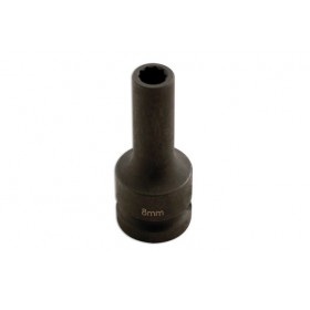 Impact socket - split rims 10-point, 8 mm, 1/2"