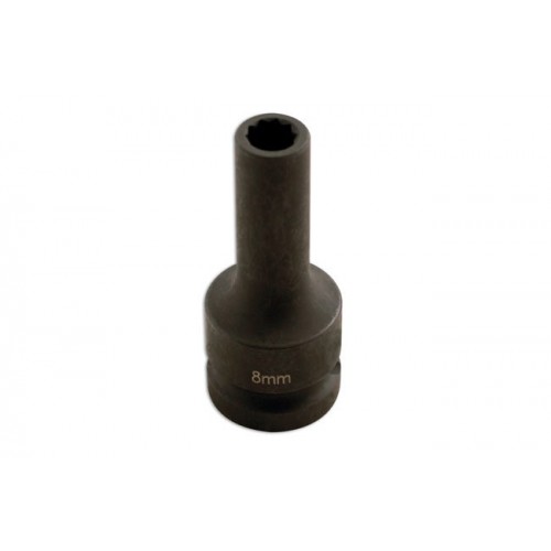 Impact socket - split rims 10-point, 8 mm, 1/2"