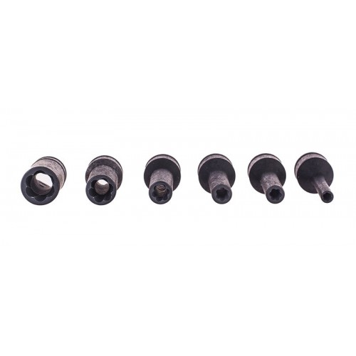 Extractor set for screw and glow plug 1/4", 6 pcs