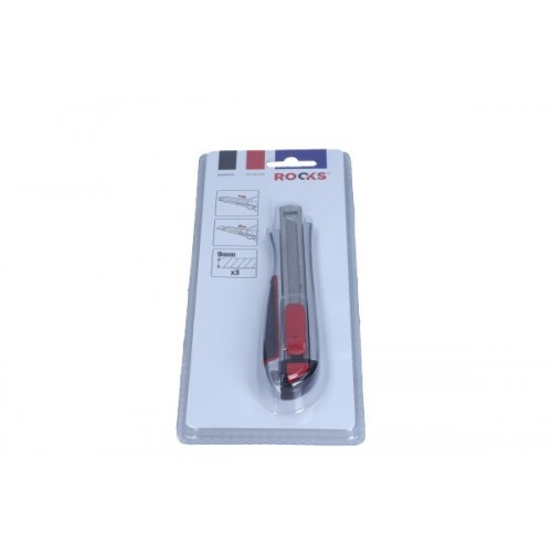 Heavy duty snap-off knife 9 mm, 3 blades, material: SK5