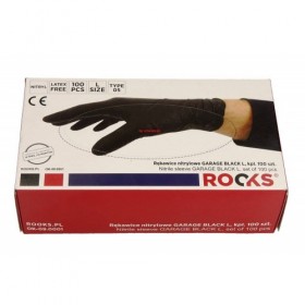 Nitrile gloves GARAGE BLACK L, 100 pcs