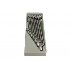 Offset double ring wrench set, 8 pcs, module 1/3