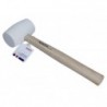 Rubber mallet with hardwood handle