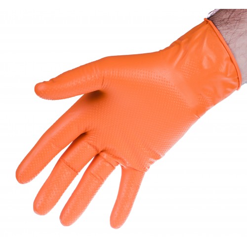 Nitrile gloves STRONG ORANGE XXL, 90 pcs