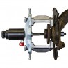 Compact wheel bearing dismounting tool