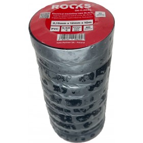 Electrical insulating tape, black 0.13 mm x 12 mm x 10 m