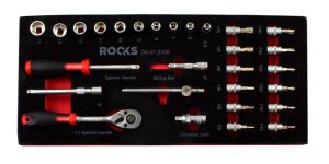 ROOKS Zestaw narzędziowy 1/4" 28 elementów