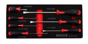 ROOKS Zestaw wkrętaków płaskich 7 elementów