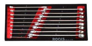 ROOKS Zestaw kluczy płasko-oczkowych 17 elementów