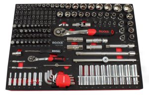 ROOKS Modułowy zestaw narzędziowy STRONG GARAGE 1/2" 1/4" 155 elementów