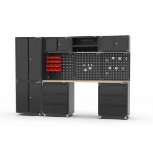 ROOKS Zestaw mebli warsztatowych RMS BLACK 36 elementów na palecie