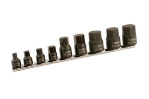 ROOKS Zestaw kluczy trzpieniowych udarowych HEX 6-19 mm 1/4" i 3/8" SLIM