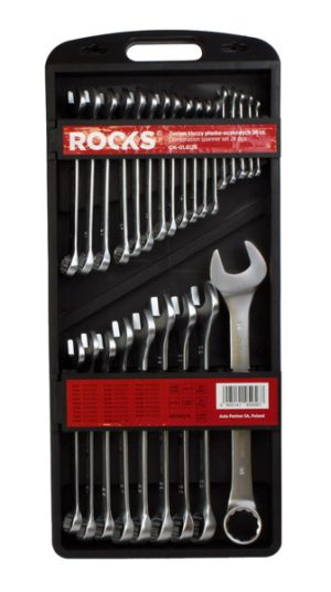 ROOKS Zestaw kluczy płasko-oczkowych 26 części: 6-25 27 28 29 30 32 36mm PLASTIC BOX