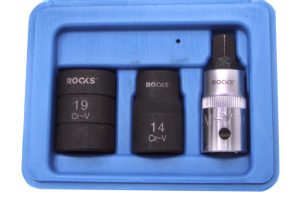 ROOKS Nasadki pięciokątne do systemów hamulcowych 1/2" 3 elementy