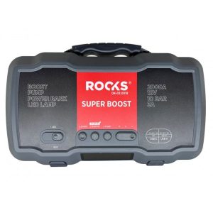 ROOKS Booster urządzenie rozruchowe z kompresorem 12V 1000/2000 A 10 BAR 55,5 Wh