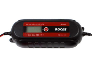 ROOKS Prostownik elektroniczny - inteligentny SMART 12/24V 8 A 230 AH LCD zestaw dodatkowych akcesoriów