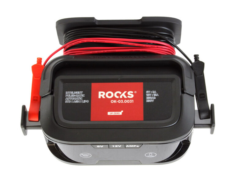 ROOKS Prostownik elektroniczny UP-ZERO 6/12 V 15 A LCD OK-03.0031