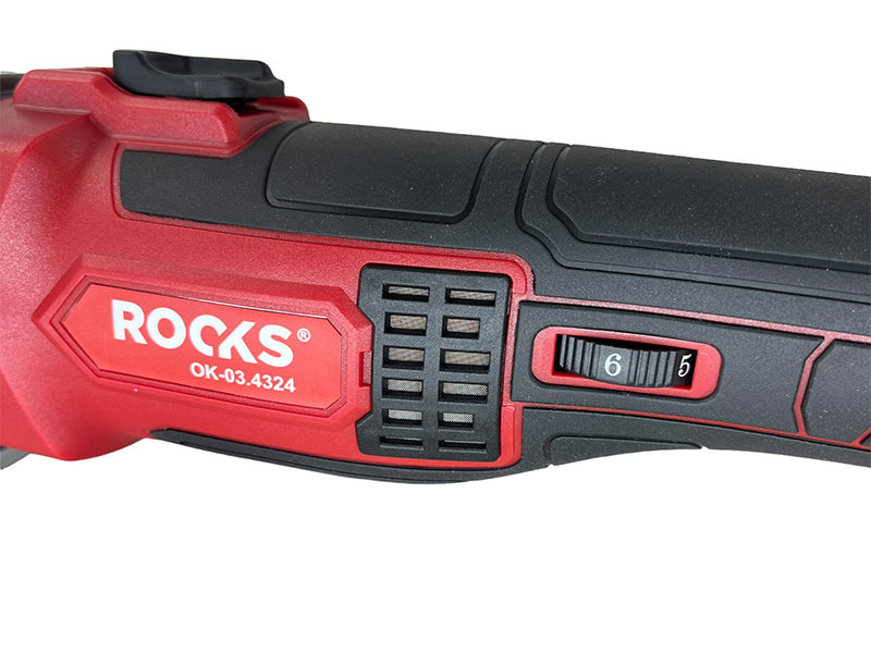 ROOKS 20V AQ-ONE Szlifierka kątowa 125 mm regulacja obrotów 3000-10500 rpm komplet z akumulatorem 4Ah BMC OK-03.4324