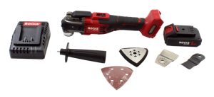ROOKS 20V AQ-ONE Urządzenie wielofunkcyjne MULTITOOL BSL SYSTEM 10-19 K rpm kpl. z akumulatorem 2Ah BMC