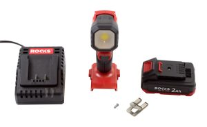 ROOKS 21 V AQ-ONE Lampa robocza LED 1000 lum kpl. z akumulatorem 2 Ah