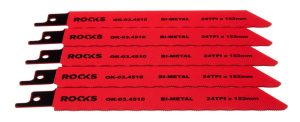 ROOKS Brzeszczot do piły szablastej Bi-METAL stal 24 TPI x 152 mm kpl. 5 szt.