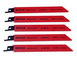 ROOKS Brzeszczot do piły szablastej Bi-METAL stal 10 TPI x 152 mm kpl. 5 szt.
