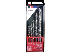 ROOKS Wiertła do metalu PRO HSS G 900 N/mm2 kpl 5 elementów 4 5 6 8 10 mm DIN 338