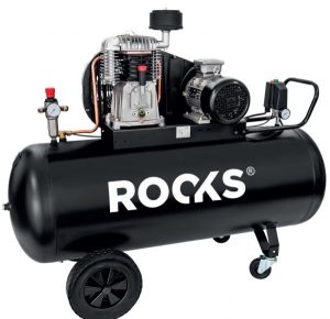 ROOKS Kompresor tłokowy 100 l 3 kM 231 l/min 10 BAR 230V BLACK