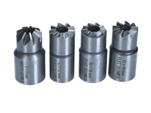 ROOKS Zestaw frezów do gniazda wtryskiwaczy 4 sztuki 15 x 19 17 x 17 17 x 19 17 x 21 kątowy