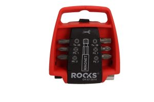 ROOKS BIT POCKET zestaw bitów z uchwytem magnetycznym MIX T25 T30 PH1 PH2 PZ1 PZ2 komplet 7 elementów CrVMoSi