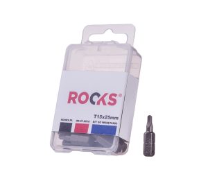 ROOKS Bit do wkrętarki 1/4" x 25 mm x T15 udarowy CrVMoSi kpl. 10 szt.