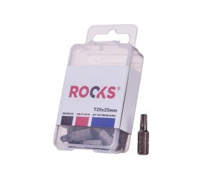 ROOKS Bit do wkrętarki 1/4" x 25 mm x T25 udarowy CrVMoSi kpl. 10 szt.