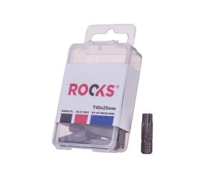 ROOKS Bit do wkrętarki 1/4" x 25 mm x T40 udarowy CrVMoSi kpl. 10 szt.