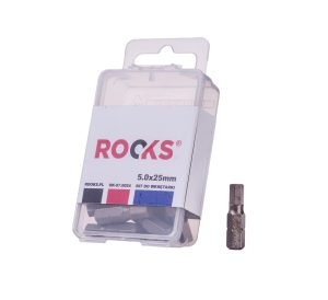 ROOKS Bit do wkrętarki 1/4" x 25 mm x  HEX 5 udarowy CrVMoSi kpl. 10 szt.