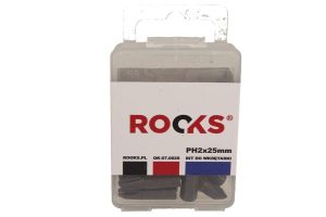 ROOKS Bit do wkrętarki 1/4" x 25 mm x PH2 udarowy CrVMoSi kpl. 10 szt.