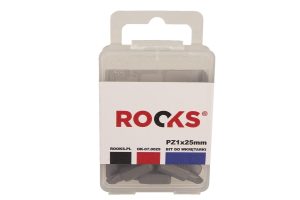 ROOKS Bit do wkrętarki 1/4" x 25 mm x PZ1 udarowy CrVMoSi kpl. 10 szt.