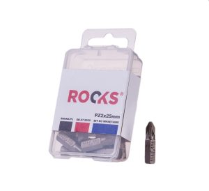 ROOKS Bit do wkrętarki 1/4" x 25 mm x PZ2 udarowy CrVMoSi kpl. 10 szt.