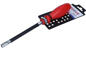 ROOKS Wkrętak giętki z nasadką 7 mm x 150 mm