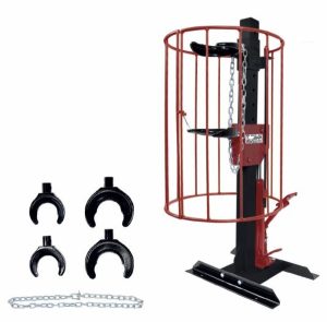 ROOKS Ściągacz sprężyn hydrauliczny stacjonarny z koszem 1000 kg