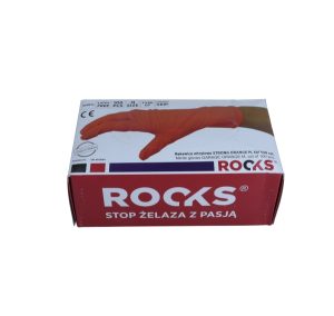 ROOKS Rękawice nitrylowe STRONG ORANGE M kpl 50 szt