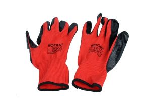 ROOKS Rękawice robocze polyester-nitrille rozmiar L 5 par