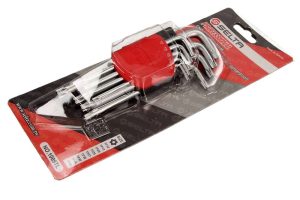 SELTA Zestaw kluczy imbusowych długich TORX SECURITY w uchwycie 9 elementów TS10-TS50