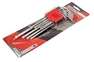 SELTA Zestaw kluczy imbusowych extra długich TORX w uchwycie 9 elementów T10-T50