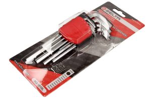 SELTA Zestaw kluczy imbusowych długich HEX w uchwycie 10 elementów 1,27-10 mm