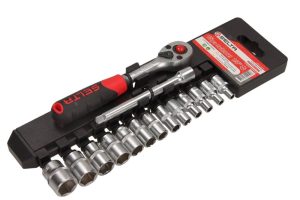 SELTA Zestaw narzędziowy na wieszaku 1/4" 15 elementów