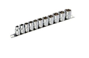 SELTA Nasadki na szynie 3/8" 6-kątne 8-19 mm 11 części