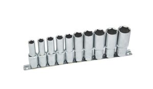 SELTA Nasadki długie na szynie 1/2" 10-24 mm długie 10 części