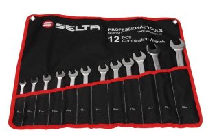 SELTA Zestaw kluczy płasko-oczkowych w etui 12 elementów 8-24 mm