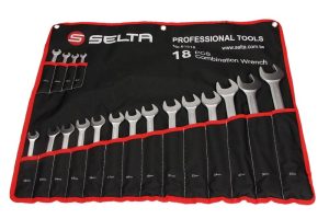 SELTA Zestaw kluczy płasko-oczkowych w etui 18 części 8-32 mm