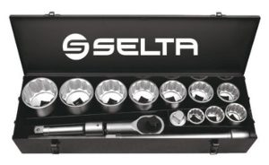 SELTA Zestaw narzędziowy 12-kątny 1" 15 części